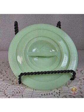 Vintage Jeannette Jadeite Lid ONLY For Drippings Jar 4 3/4"